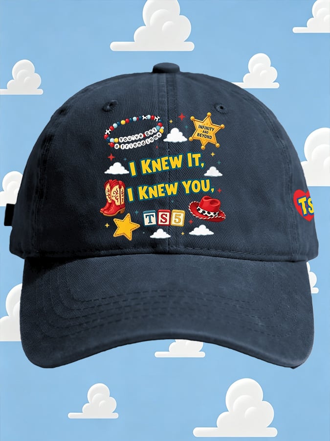 Retro I Knew It Print Baseball Cap