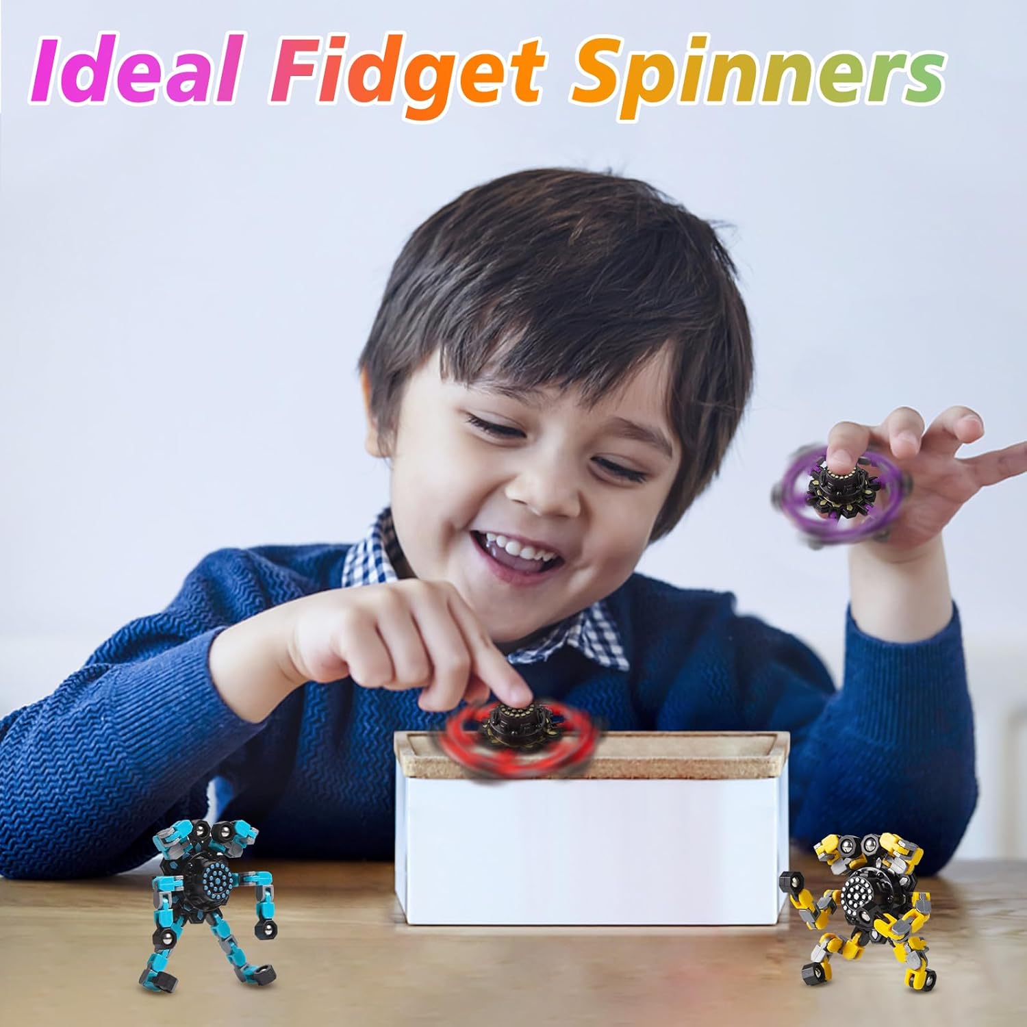 4-Piece Deformable Beyblade Toys, Stress Relief Toys Suitable for Children and Adults, Teenager Birthday Gifts