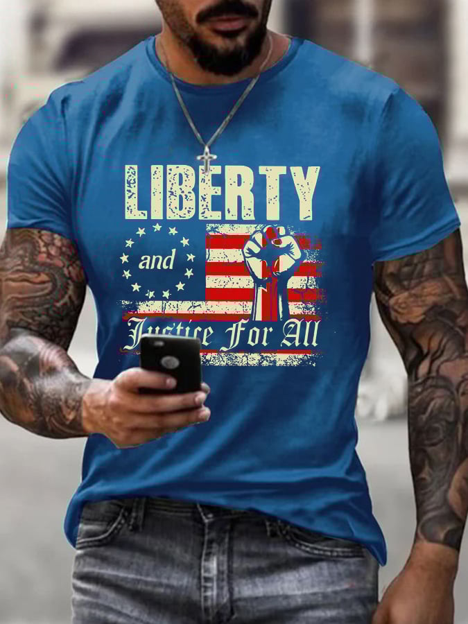 Men's Liberty and Justice For All Print T-Shirt