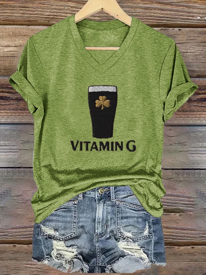 Women's Vitamin G Casual Printed Short-Sleeve T-Shirt