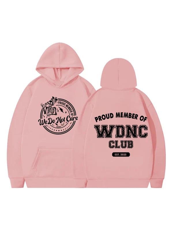 Women's Retro Fun We Don't Care About Menopause Perimenopause Printed Hooded Sweatshirt