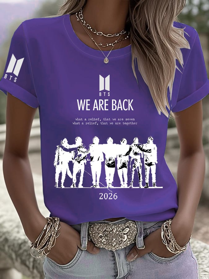 Women'S 2026 Bts Comeback Art Print T-Shirt