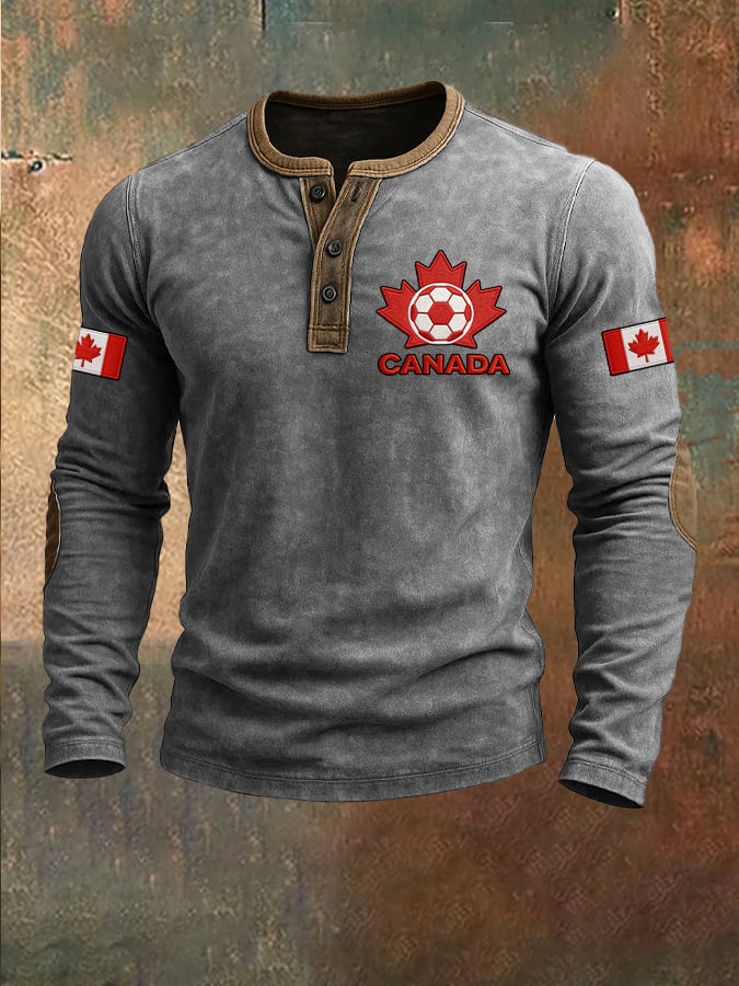 Men's Casual Canadian Football Fan Henry Shirt