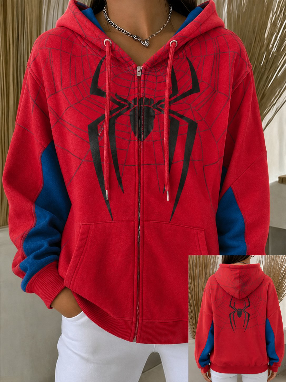 Women's Spider Graphic Print Sweatshirt