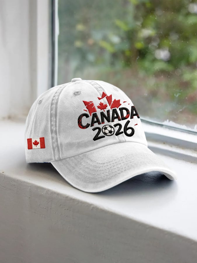 Unisex Retro Canada Soccer Printed Hat