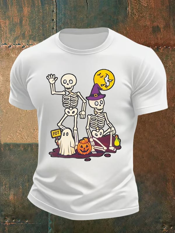 Men's Halloween Skeleton T-Shirt
