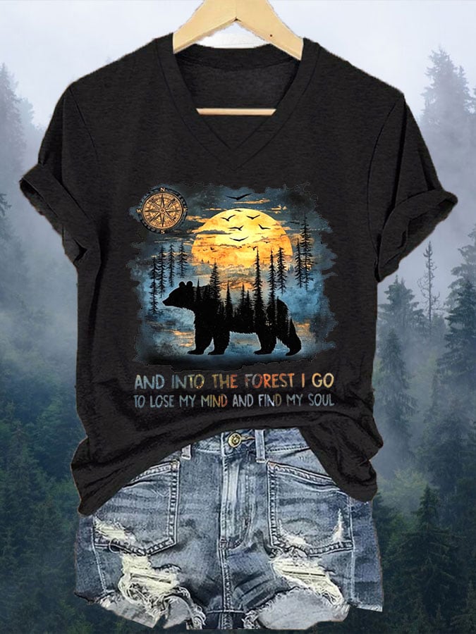 Women's National Parks Print V-Neck T-Shirt