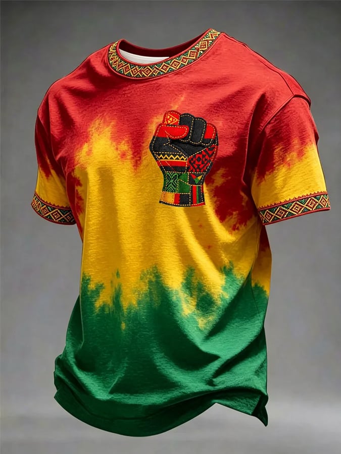 Men's Black Juneteenth Short-Sleeve T-Shirt
