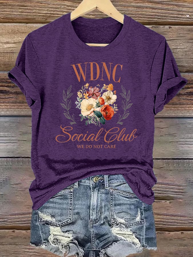 Women's Retro Funny Proud Member Of Club Menopause Perimenopause Print T-Shirt