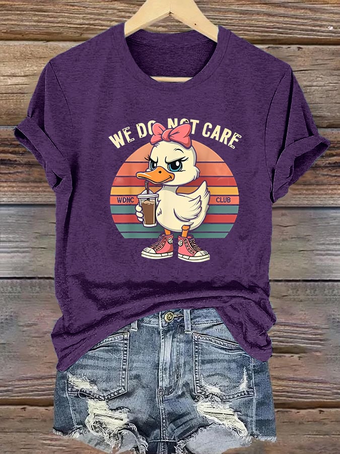 Women's Retro Funny Proud Member Of Club We Do Not Care Menopause Perimenopause Print T-Shirts