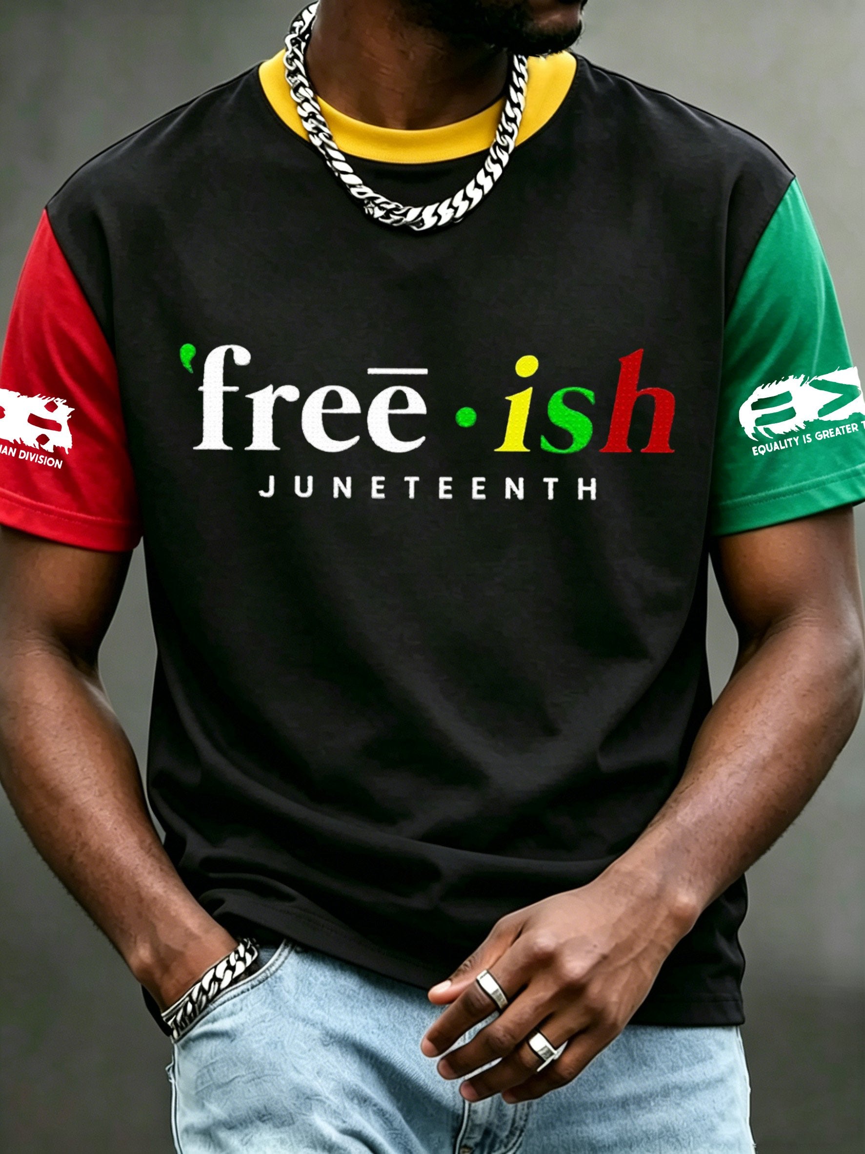 Men's Juneteenth Print Casual Top