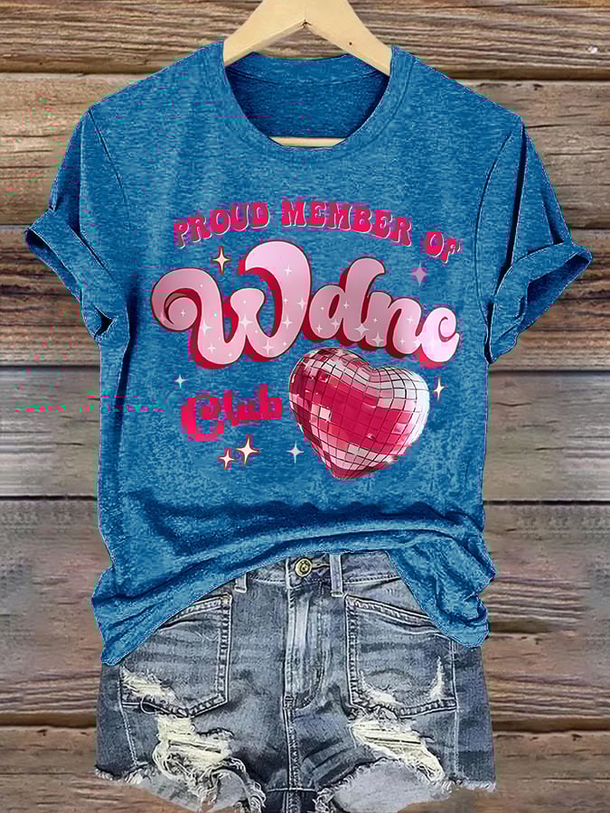 Women's Retro Funny Proud Member Of Club We Do Not Care Menopause Perimenopause Print T-Shirts