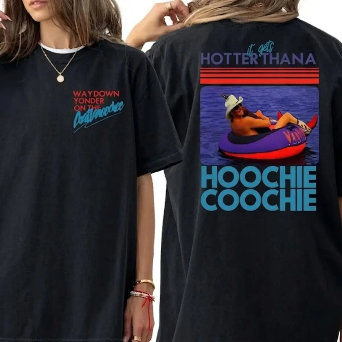 Women's Meme Summer Hotter Than A Hoochie Coochie T-Shirt