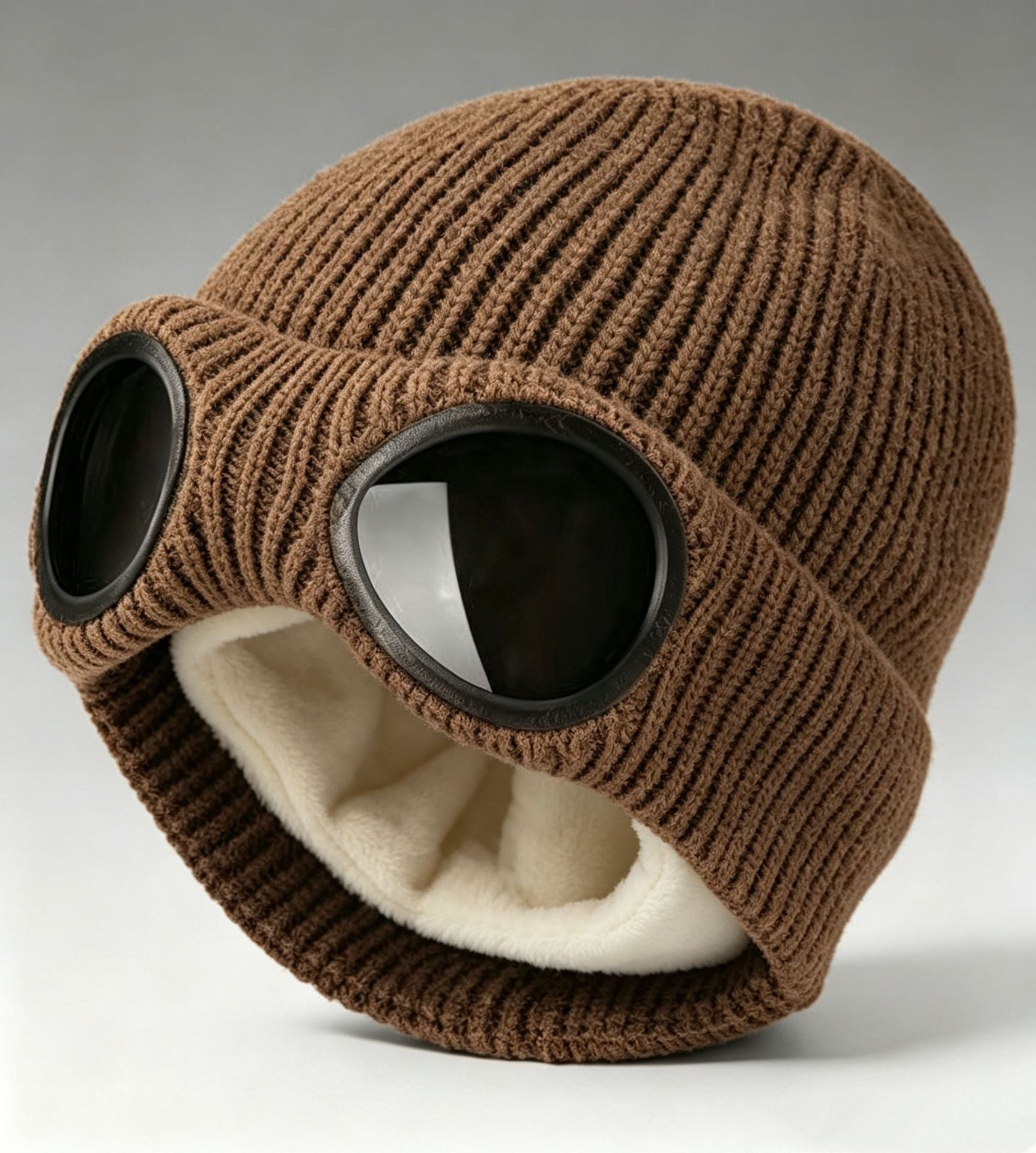 🥽 Unisex Goggle Beanie ❄️ | Cozy Knitted Winter Hat 🧢✨
