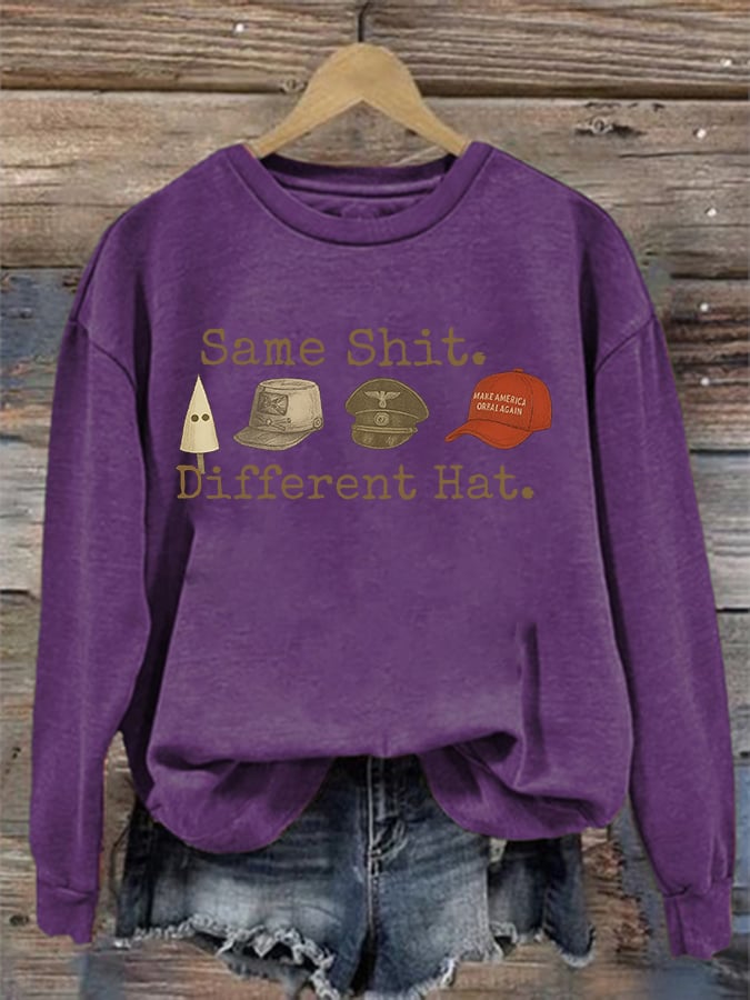 Women's Same shit Different costume Print Sweater