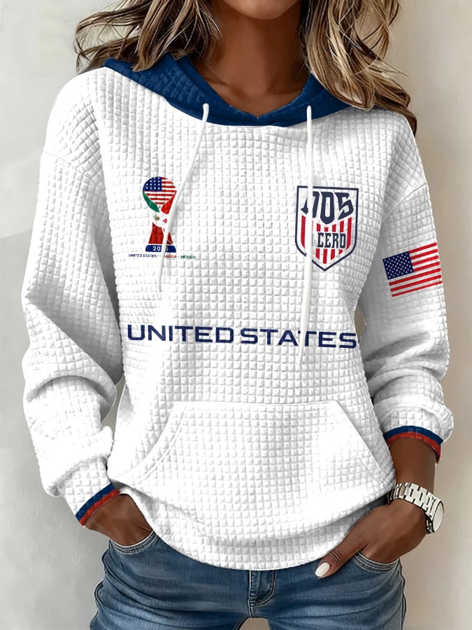 Women's USA Soccer Supporter Print Hoodie