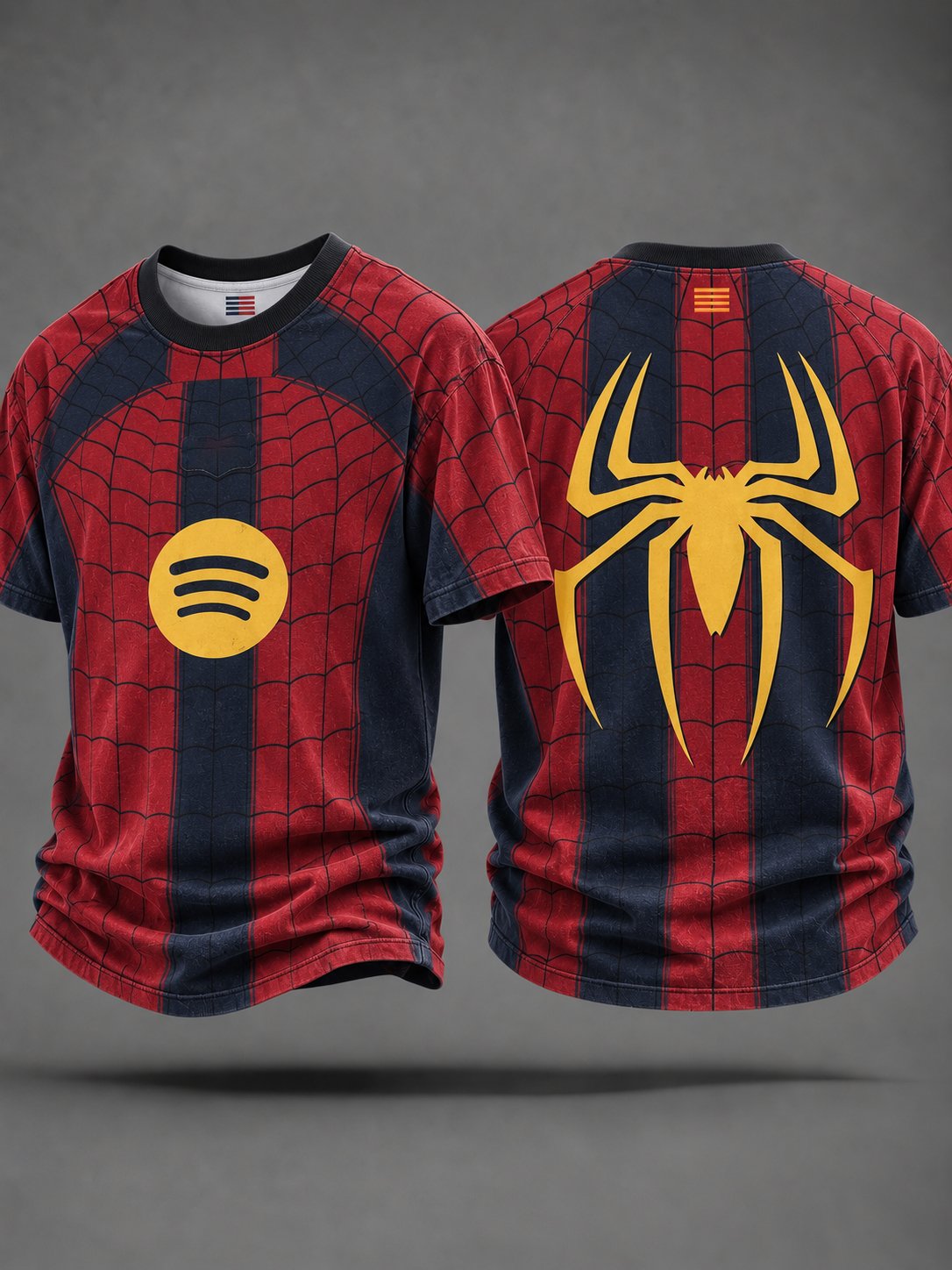 Men's Spider Graphic Printed Short-sleeved T-shirt