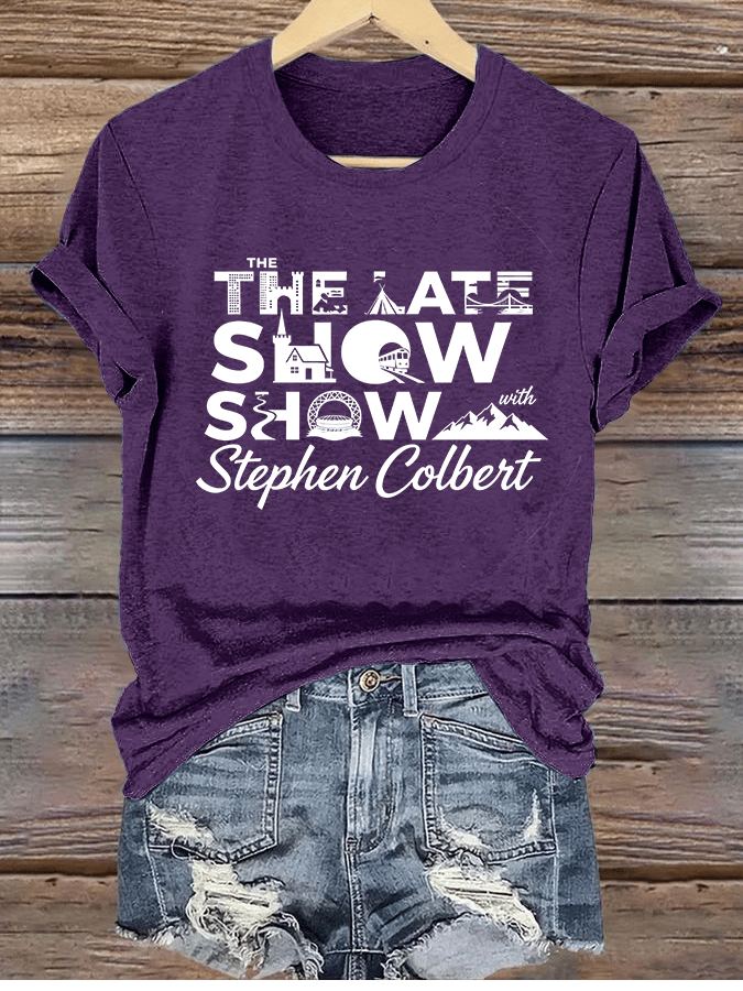Women's Retro Last Show Tree Print T-Shirt