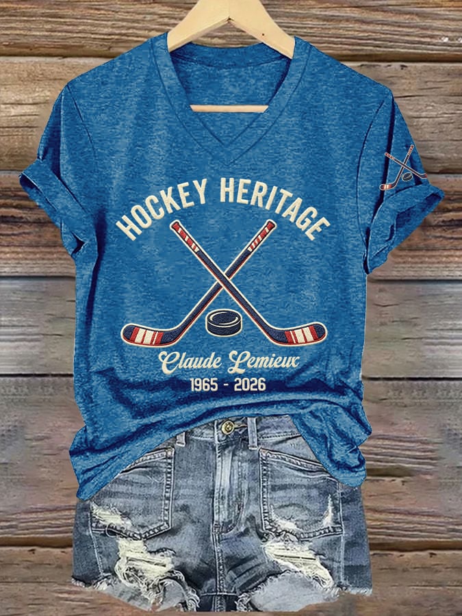 Women's Hockey Heritage Print Casual T-shirt