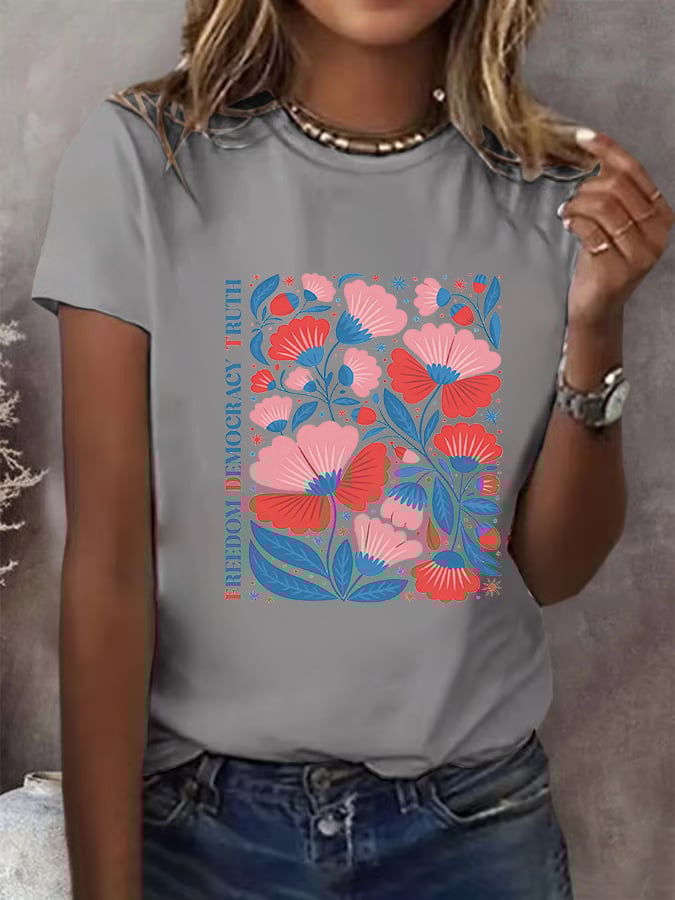 Women's Floral FDT Print T-Shirt