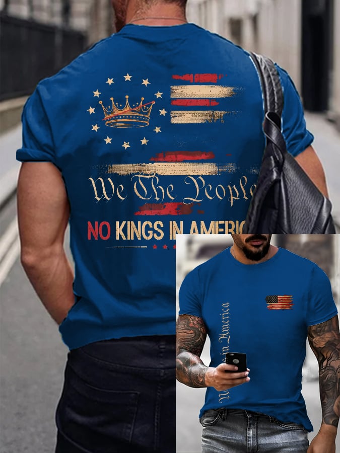 Men's “We The People No Kings In America” Printed T-shirt