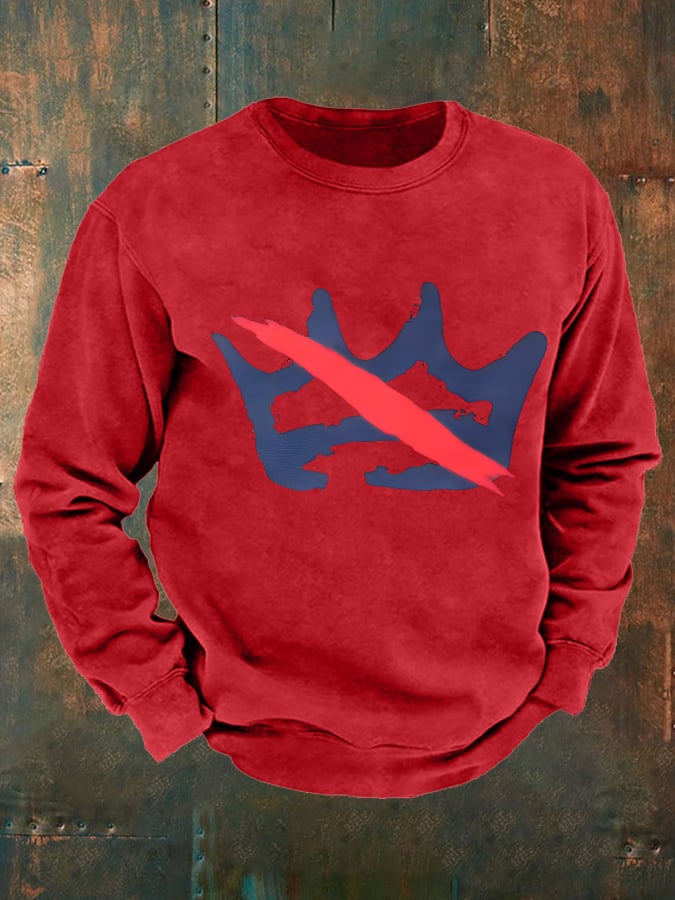 Men's America has no kings print Casual Sweatshirt
