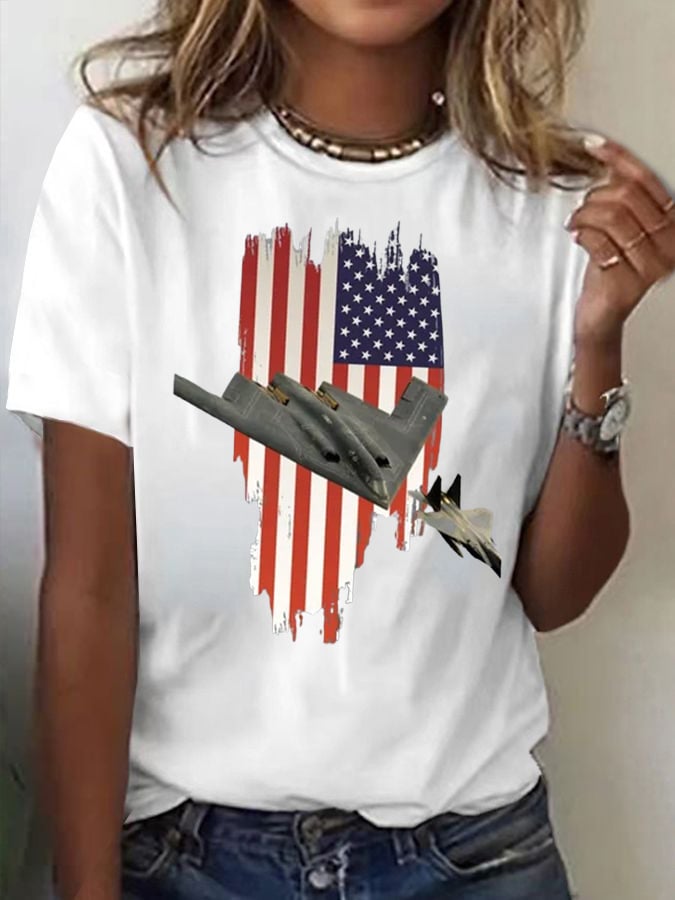 Women's B-2 Bomber Printed T-shirt