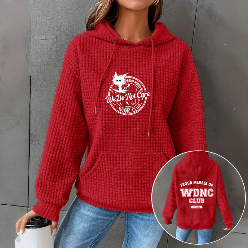 Women's Proud Members of the Club - Menopause & Perimenopause - Waffle Knit Hooded Sweatshirt