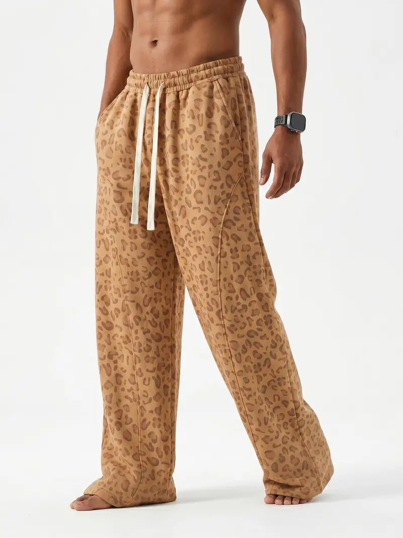 🐆 Unisex Cheetah Print Wide-Leg Pants – Casual Lounge Trousers 🔥