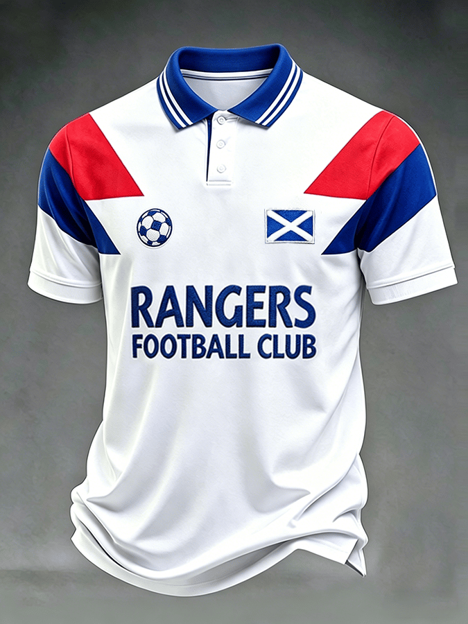 Scottish Football Fan Men's Printed Polo Shirt
