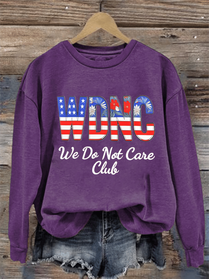 Women's Retro Funny Proud Member Of Club We Do Not Care Menopause Perimenopause Print Sweatshirt
