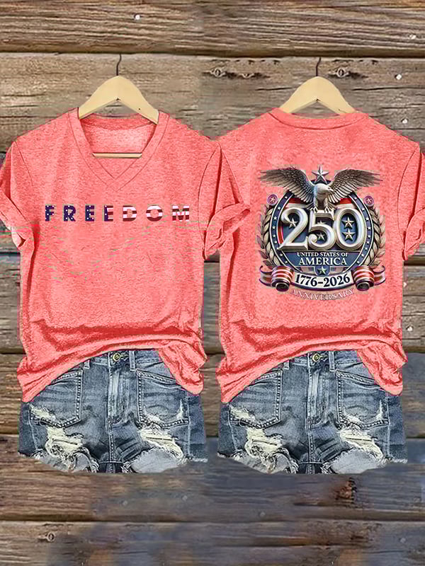Women's FREEDOM Print T-Shirt