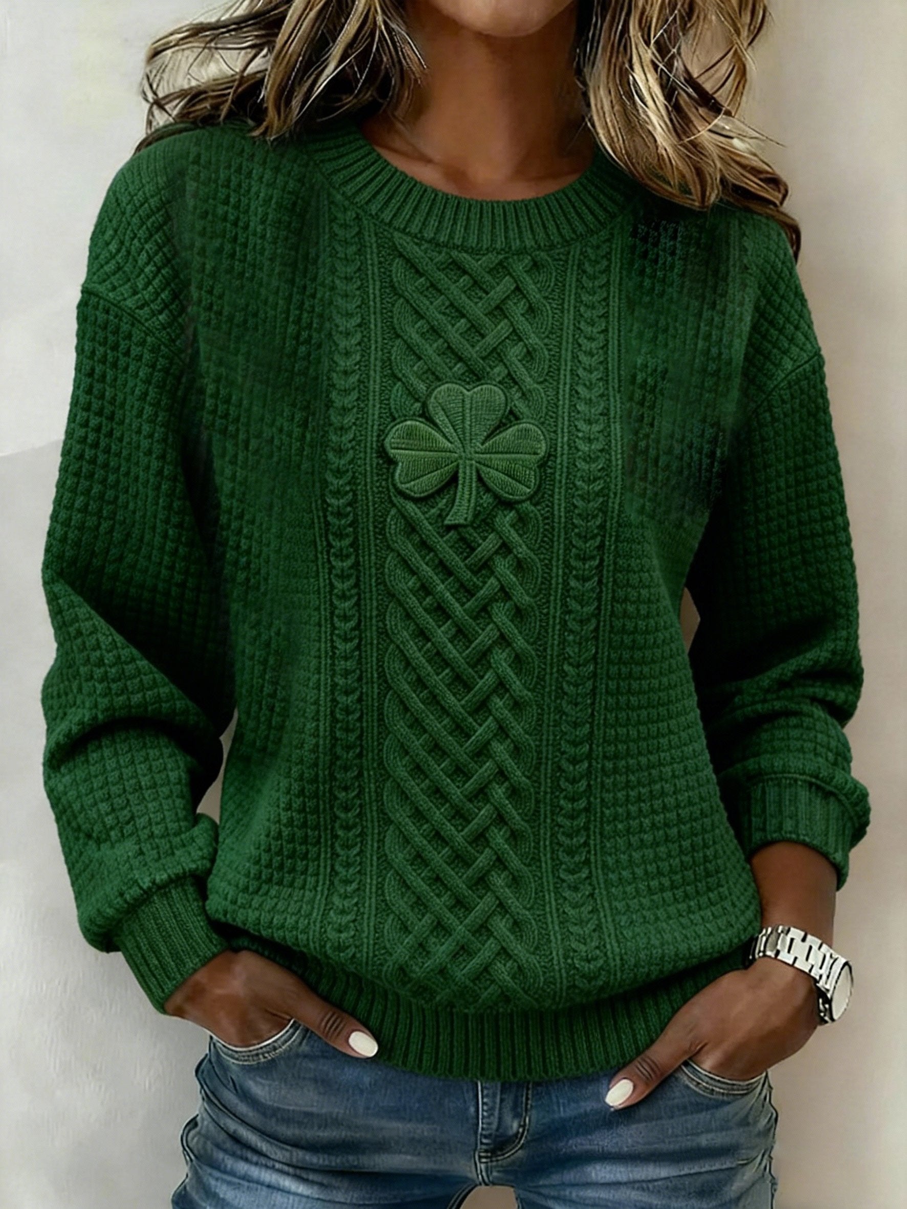 Women's St. Patrick's Day Knit Sweatshirt