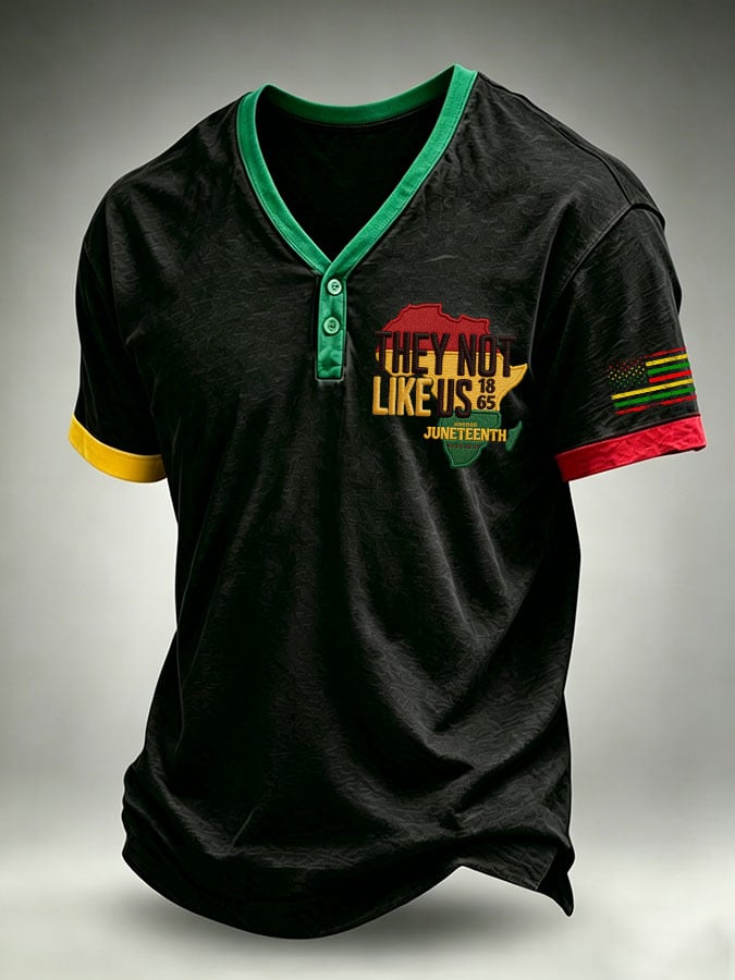 Men's Juneteenth They Not Like Us Printed T-Shirt
