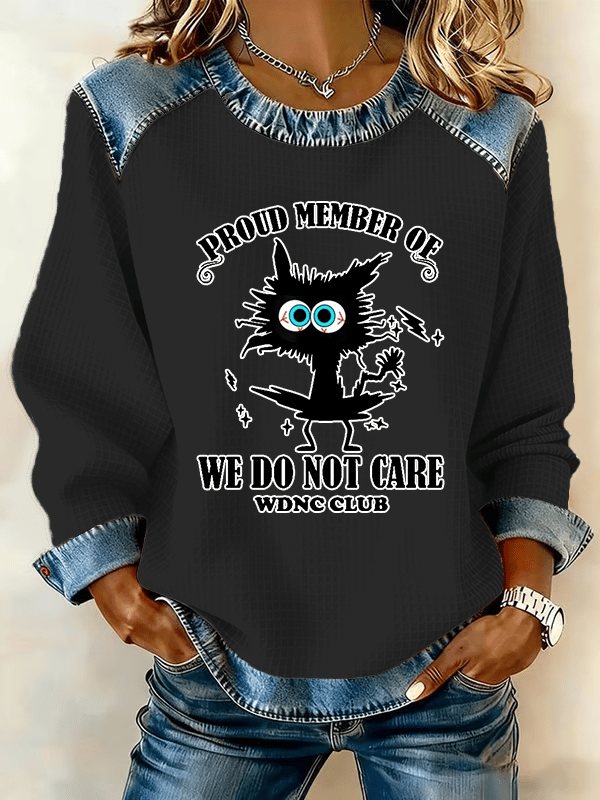 Women's Retro Funny Proud Member Of Club We Do Not Care Menopause Perimenopause Print sweatshirt