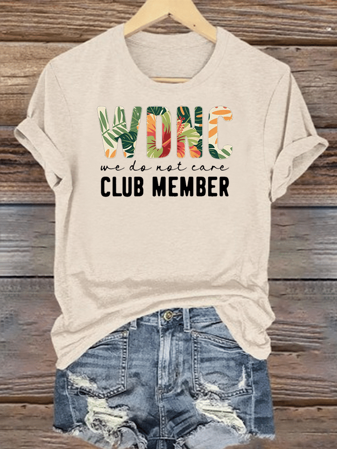 Women's Retro Funny Proud Member Of Club Menopause Perimenopause Print T-Shirt