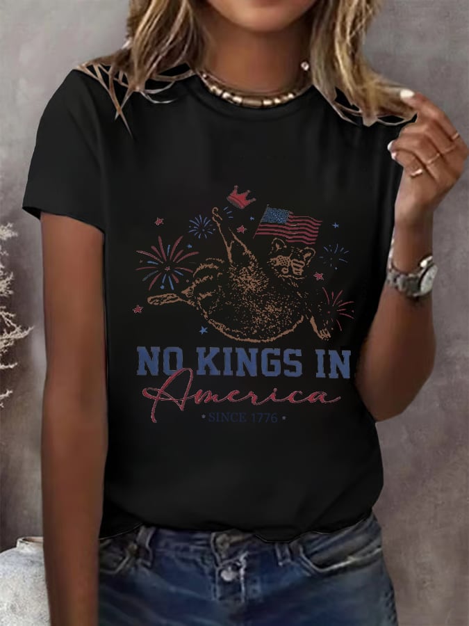 Women's No King In America Printed T-Shirt