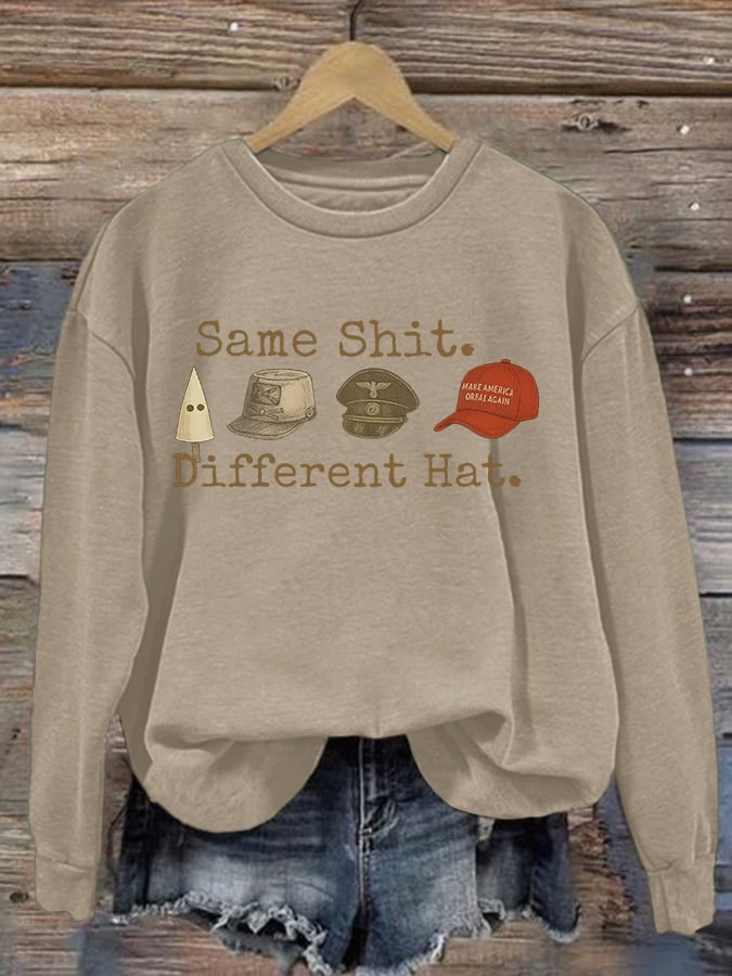 Women's Same shit Different costume Print Sweater