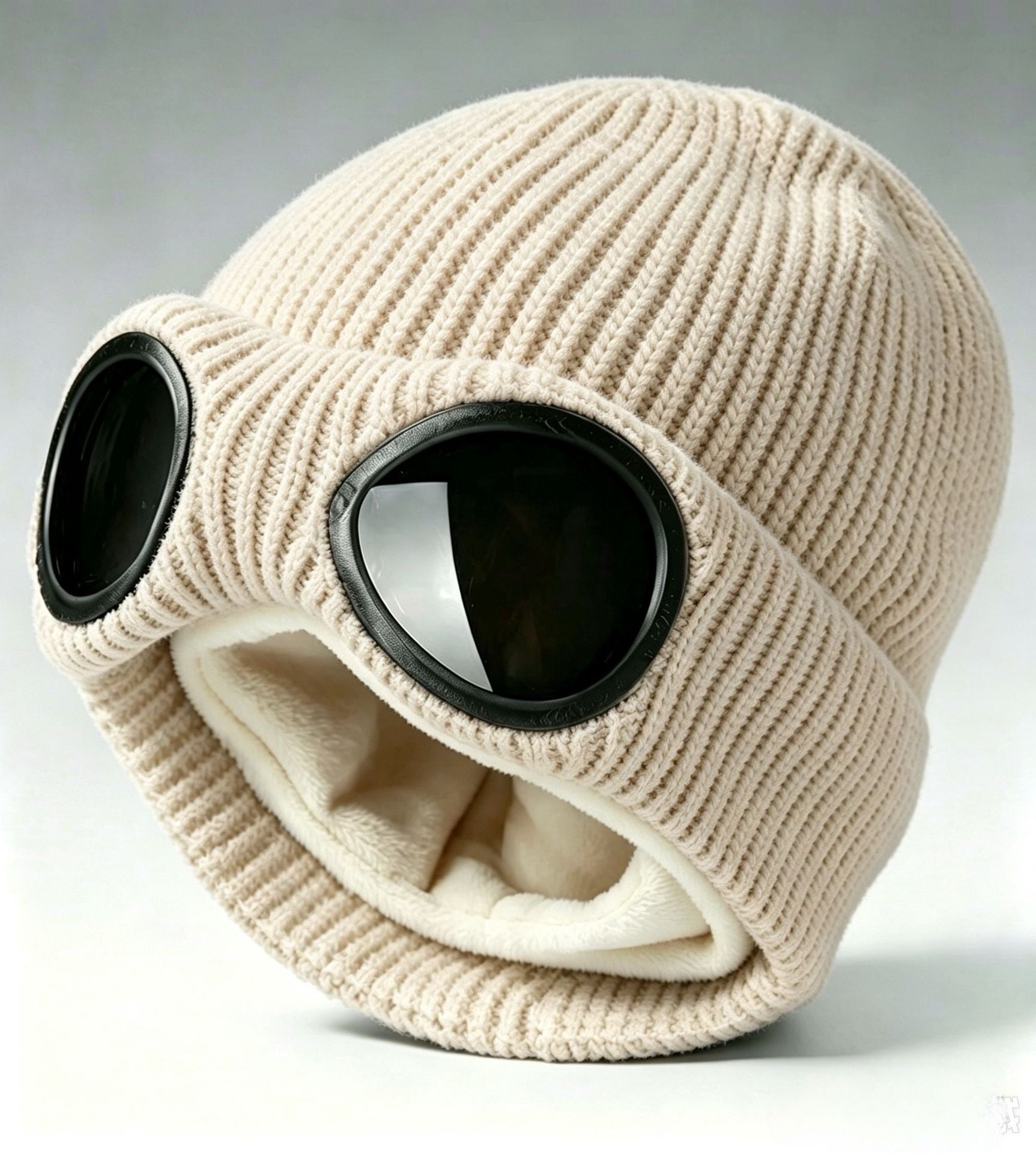 🥽 Unisex Goggle Beanie ❄️ | Cozy Knitted Winter Hat 🧢✨