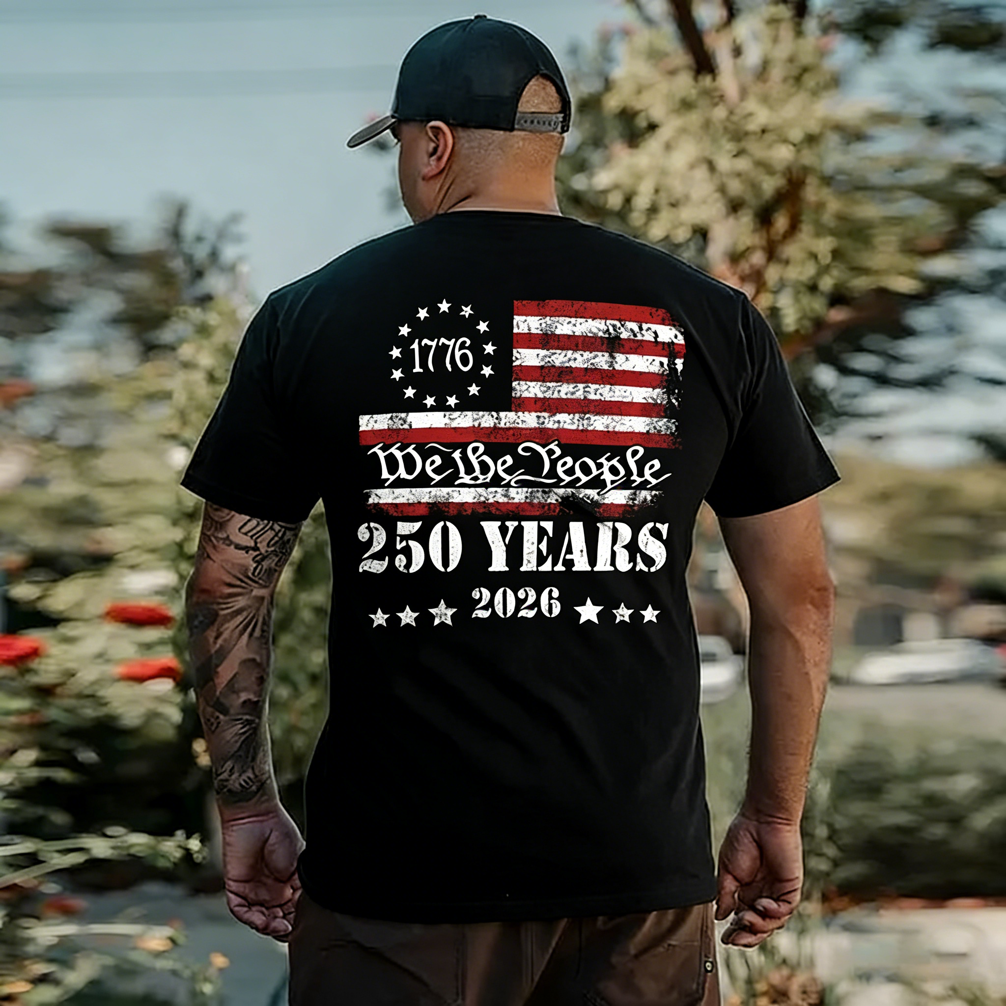 US 250 Years We The People Printed Men's T-shirt