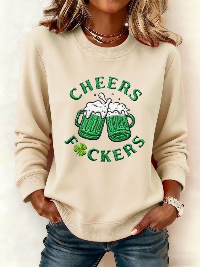 Women's St. Patrick's Day Printed Casual Sweatshirt