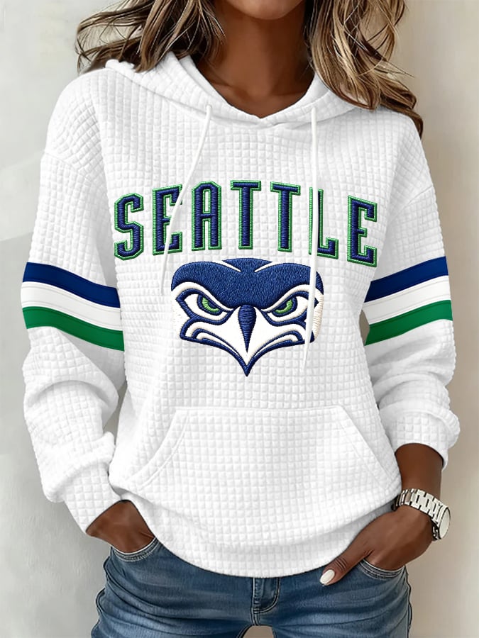 Women's Football Print Casual Sweatshirt