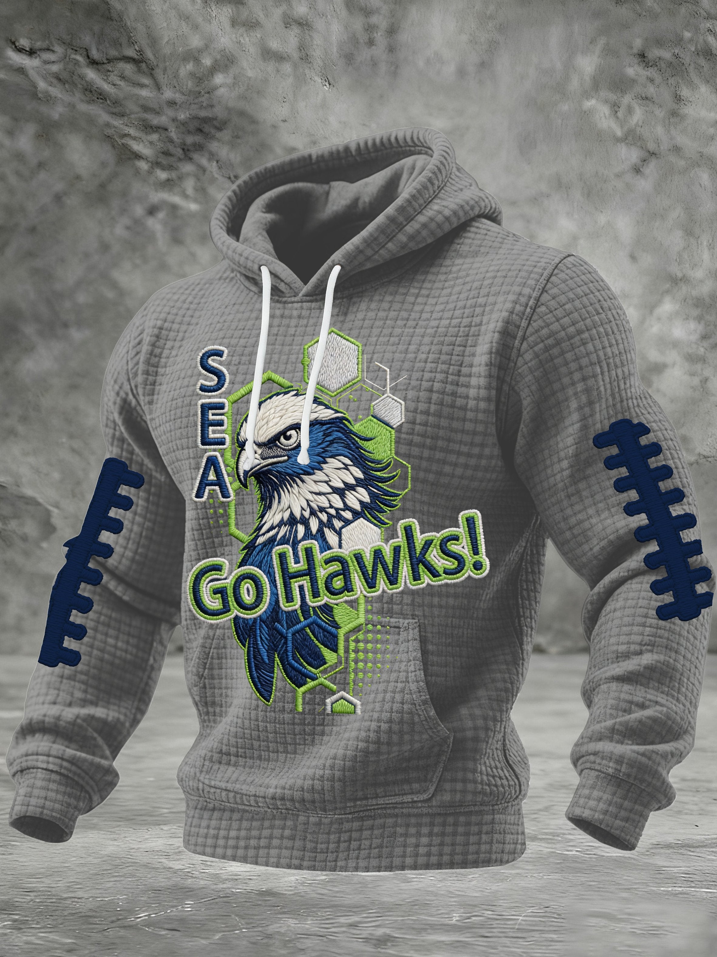 Men's Football Printed Casual Hoodie
