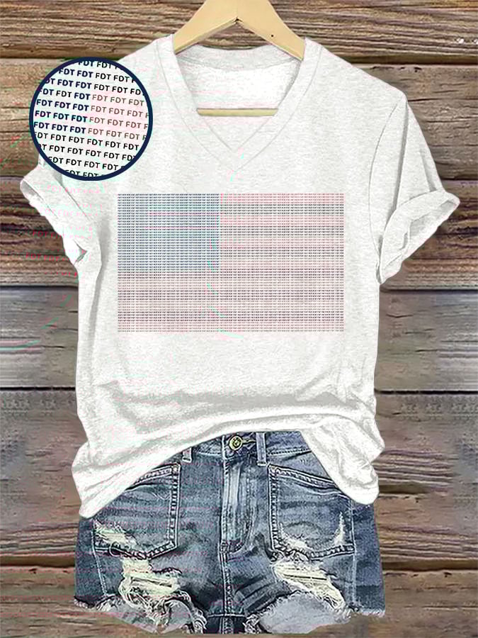 Women's Retro FDT Print T-Shirt