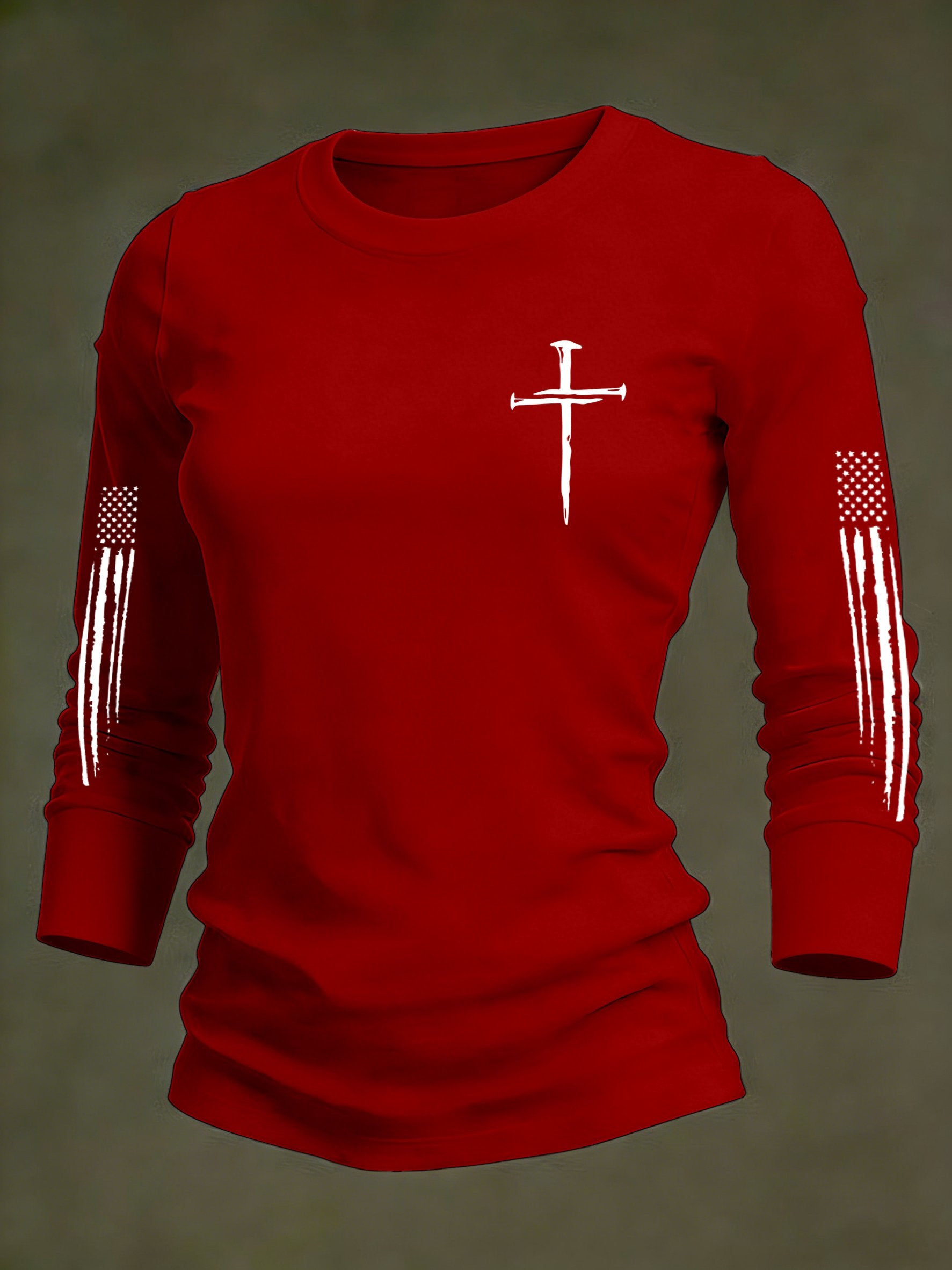 Women's 250th Anniversary National Flag Print Casual Long-Sleeved T-Shirt