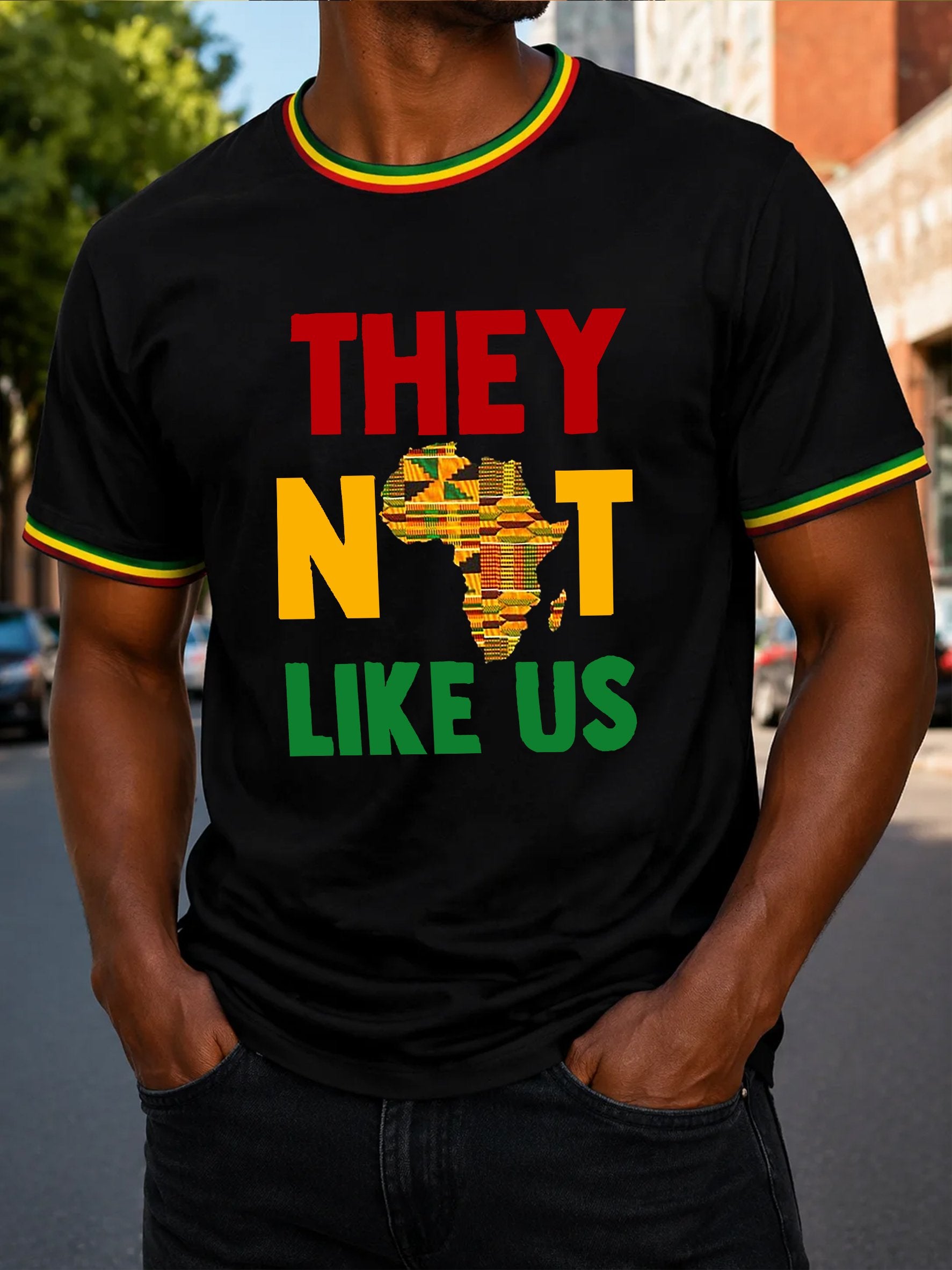 Men's Juneteenth They Not Like Us Printed Casual T-shirt