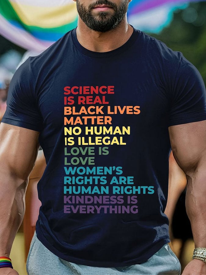 Men's Pride Month Print Casuasl T-Shirt