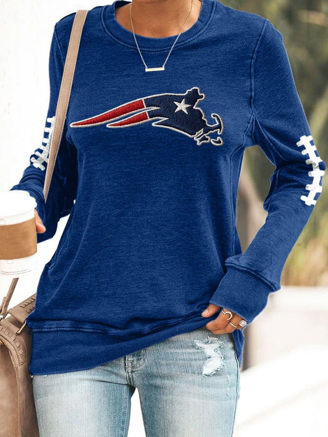 Women's Football Print Sweatshirt