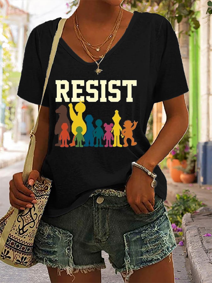 Women's Resist Printed Casual T-Shirt