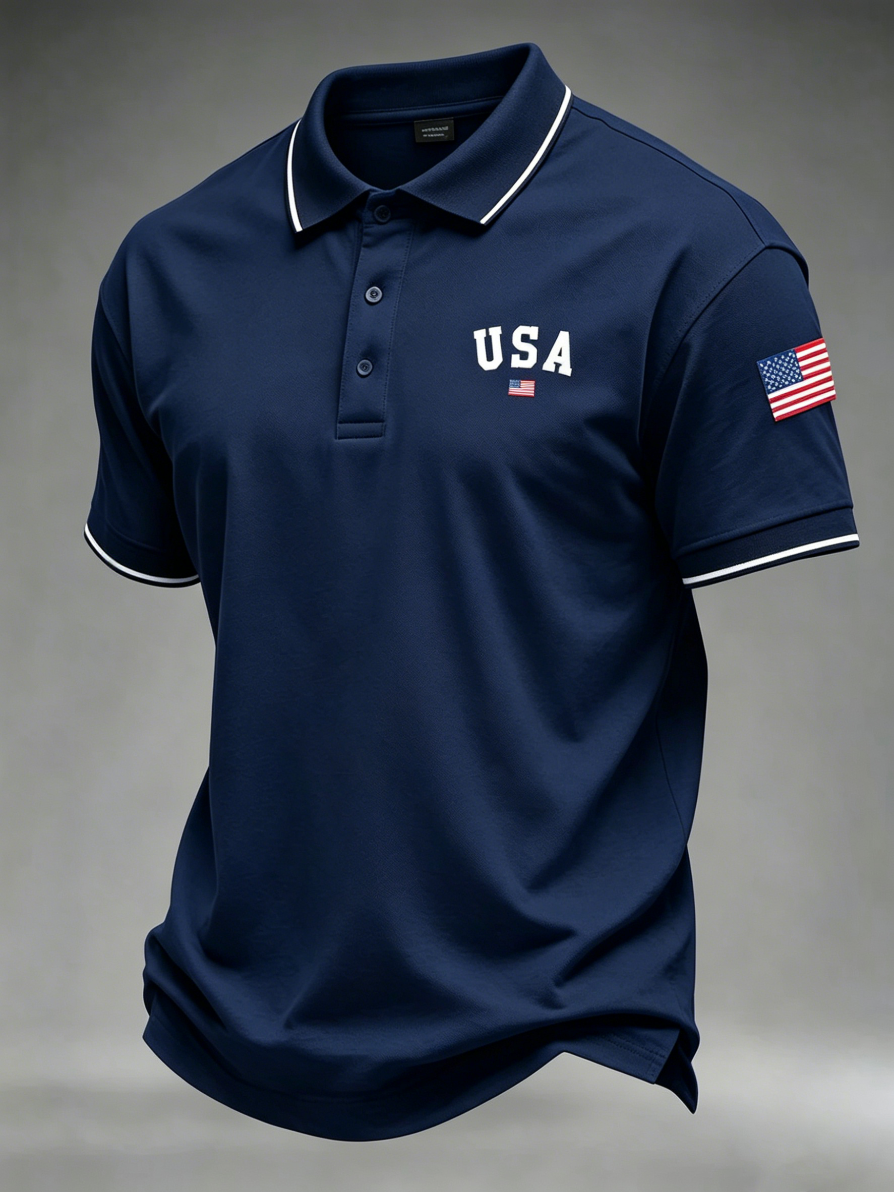 Men'S Casual 250Th Anniversary Celebration Of The Founding Of The United States Independence Day Personalized Printed Polo Shirt